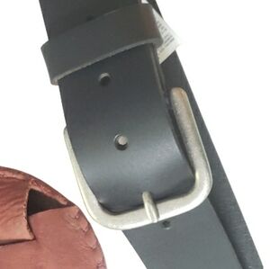 Levis Spellout Mens Vintage Y2K Black Leather Belt Size 40 Western Casual Iconic